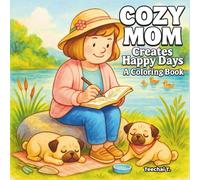Cozy Mom Creates Happy Days: A Mindful Coloring Book for Adults and Teens: 30 Cute and Uplifting Illustrations to Celebrate Self-Worth, Inspire Others, and Find Joy in Everyday Life