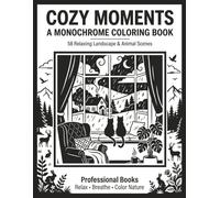 Cozy Moments: A Monochrome Coloring Book 58 Relaxing Nature, Animals & Warm Home Scenes for Stress Relief, Mindfulness, Anxiety Reduction & Cozy Hygge ... & Teens (Monochrome Moments Coloring Series)