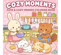 Cozy Moments: Cute & Cozy Animal Friends Coloring Book for Relaxation and Stress Relief