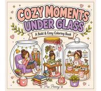Cozy Moments Under Glass: 50 Bold & Easy Cozy Girl Coloring Pages in Jars, Bowls & Tiny Glass Worlds for Teens and Adults