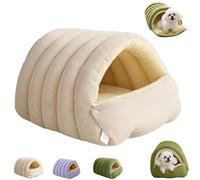 Cozy Monster Cat Bed, 2026 and Winter Warm Cat House, Cozy Warming Anti-Slip Fluffy Pet Bag, Cats Cave Bed Cats Tent with Removable Cushion (White,S)