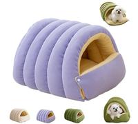 Cozy Monster Cat Bed, 2026 and Winter Warm Cat House, Cozy Warming Anti-Slip Fluffy Pet Bag, Cats Cave Bed Cats Tent with Removable Cushion (Purple,M)