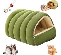 Cozy Monster Cat Bed, Cat Beds for Indoor Cats, Pet Indoor Cave for Cats, Cute Soft Warm Calming Plush Kitten Dog Pet Cave Nest, Warm Caves Nest Sleeping Bed Puppy House for Small Pets (Green,S)