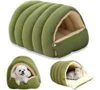Cozy Monster Cat Bed, Cozy Monster Cat Blanket, 2026 New Pet Cave For Indoor Cats, Winter Warm House, Removable and Washable Dual-Purpose and Small Dog Nests(Green,S:45 * 30 * 19cm)