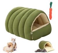 Cozy Monster Cat Bed, Indoor Cats Bed - Cave Style Cozy Hideaway, Cat Cave Tent with Removable Cushion, for Cats, Small Dogs (Green,L:57 * 37 * 28cm)