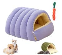 Cozy Monster Cat Bed, Indoor Cats Bed - Cave Style Cozy Hideaway, Cat Cave Tent with Removable Cushion, for Cats, Small Dogs (Purple,L:57 * 37 * 28cm)
