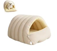 Cozy Monster Cat Bed, Niopets Cat Bed, Cats Cave Tent with Removable Cushion, Warm Nest Sleeping Beds Puppy House for Cats Small Dogs (M,White)