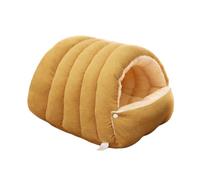 Cozy Monster Cat Bed, Warm Enclosed Cat Cave Bed with Removable Cushion, Cozy Pet House for Indoor Cats, Small Dogs, Winter Home (Yellow,45 * 37 * 28cm)