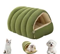 Cozy Monster Cat Bed - Winter Warm Cat Sleeping Bag, Removable Cushion, Machine-Washable, Plush Cave for Indoor Cats & Small Dogs, Cozy Nest (Light Green,L)