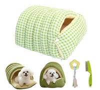 Cozy Monster Cat Cama, Pet Cave para gatos de interior, felpa suave Invierno Cerrado-off Cave House, Pet Sleeping Removable Pad Bolsas para Mascotas para Gatitos y Perros Pequeños (E, L)