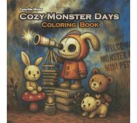 Cozy Monster Days| Coloring Book | Black-and-white line art | Stress relief coloring