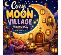 Cozy Moon Village: A Cozy Fantasy Coloring Book for Adults with Magical Moon Houses, Whimsical Villages, and Relaxing Night Scenes (Cozy Fantasy Collection)