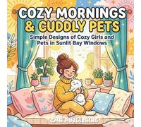 Cozy Mornings & Cuddly Pets: Bold & Easy Coloring Book for Relaxation: Simple Designs of Cozy Girls and Pets in Sunlit Bay Windows (Cozy Girl Life)