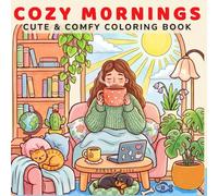 Cozy Mornings: Cute & Comfy Coloring Book for Adults and Teens | Bold & Easy Designs for Relaxation, Stress Relief & Mindfulness | Simple Cozy Morning ... Everyday Aesthetic Life (Comfy Space Series)