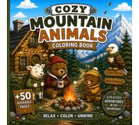 Cozy Mountain Animals Coloring Book: Adventures of Cute Mountain Animals