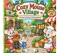 Cozy Mouse Village: A Cute & Cozy Coloring Book of Charming Little Mice, Bakeries, Markets, Libraries, Cafés & Village Life