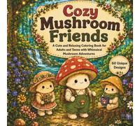Cozy Mushroom Friends: A Cute and Relaxing Coloring Book for Adults and Teens with Whimsical Mushroom Adventures