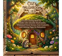 Cozy Mushroom Life: A Cozy Coloring Book for Adults with Adorable Mushrooms, Whimsical Forest Scenes, Cute Creatures, and Calming Pages for Relaxation