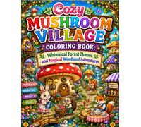 Cozy Mushroom Village Coloring Book: Whimsical Forest Homes and Magical Woodland Adventures: Relaxing Woodland Scenes Filled with Charming Mushroom ... Magical Nature Escapes for Adults and Teens