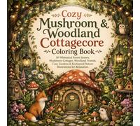 Cozy Mushroom & Woodland Cottagecore Coloring Book: 50 Whimsical Forest Scenes, Mushroom Cottages, Woodland Friends, Cozy Gardens & Enchanted Nature Illustrations for Relaxation