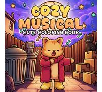 Cozy Musical Coloring Book: Cute Animal Theater Coloring Pages with Singing, Dancing, Stage Performance Scenes for Adults and Teens to Relax & Relieve Stress