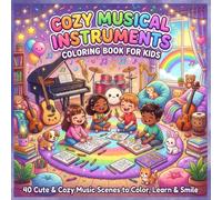 Cozy Musical Instruments Coloring Book for Kids: 40 Fun & Easy Instrument Coloring Pages for Creative Kids