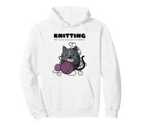 Cozy Mystery Black Cat Knitting Because Murder is Wrong Sudadera con Capucha
