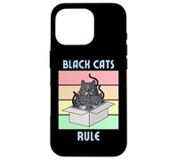 Cozy Mystery Black Cats Rule Cute Tuxedo Cat en Caja Carcasa para iPhone 16 Pro