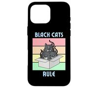 Cozy Mystery Black Cats Rule Cute Tuxedo Cat en Caja Carcasa para iPhone 16 Pro MAX