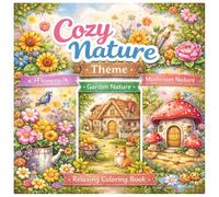 Cozy Nature Coloring Book: Cute & Relaxing Nature Scenes for Stress Relief, Mindfulness, and Fun