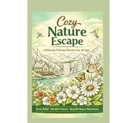 Cozy Nature Coloring Book for Adults: Bold & Easy Stress Relief Designs | Cute Animals, Flowers & Relaxing Cozy Scenes for Mindfulness