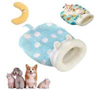 Cozy Nest for Pet, Cozy Pet Nest for Cats and Dogs,Cat Sleeping Bag for Indoor, Soft Plush Cat Sack Self Warming Kitten Bed Cave, 360°Wrap Comfortable Sleeping Bag for Cats and Small Dogs (Blue)