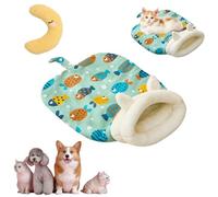 Cozy Nest for Pet, Cozy Pet Nest for Cats and Dogs,Cat Sleeping Bag for Indoor, Soft Plush Cat Sack Self Warming Kitten Bed Cave, 360°Wrap Comfortable Sleeping Bag for Cats and Small Dogs (Green)