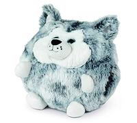 COZY NOXXIEZ Calentador de manos de peluche para niños, peluche, almohada como cojín de calor esponjoso para cama, coche y hogar (Husky)