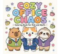 Cozy Office Chaos: Bold and Easy Coloring Book for Kids and Adults, Simple and Cute Designs for Relaxation