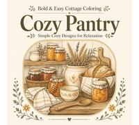Cozy Pantry: Bold & Easy Cottage Coloring for Adults: Simple Cozy Designs for Relaxation