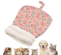 Cozy Pet Nest for Cats and Dogs, 2 Sizes Soft Cat Sleeping Bags for Indoor, Portable Self-Warm Pet Nest for Cats Small Dogs (#5,18 * 22in)
