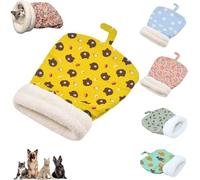 Cozy Pet Nest for Cats and Dogs, 2025 Cute Sleeping Bag for Indoor Cats, Cat Autumn Winter Sleeping Cave, Cat Cave Bed (Yellow, 55 * 45cm)