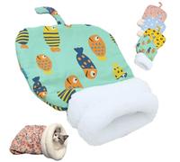 Cozy Pet Nest for Cats and Dogs, 2025 Cute Sleeping Bag for Indoor Cats, Soft Plush Cat Dog Bed, Warm Feline Sleeping Cave for Autumn Winter (Verde, 35 x 45 cm/13.8 * 17.7)