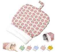 Cozy Pet Nest for Cats and Dogs, Cat Dog Sleeping Bag for Indoor, Portable Pet Nest, for All Seasons (Llight Pink)