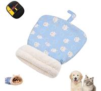 Cozy Pet Nest for Cats and Dogs, Cat Sleeping Bag for Indoor Cats Autumn Winter with Pillow, Washable Warm Cat Cave Bed, Portable Pet Nest, for Indoor Cats&Small Dogs (Blue,18 * 22in)