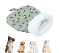 Cozy Pet Nest for Cats and Dogs, Cat Sleeping Bag for Indoor Cats Dog Autumn Winter, Soft Plush Cat Sleeping Bag, Portable Pet Nest (Avocado)
