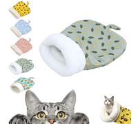Cozy Pet Nest for Cats and Dogs, Cat Sleeping Bag for Indoor Catss, Cozy Pet Nest for Small Cats and Dogs, 360°Wrap Soft Plush Comfortable Cat Beds (Avocado, 18 * 22inch)