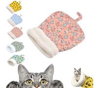 Cozy Pet Nest for Cats and Dogs, Cat Sleeping Bag for Indoor Catss, Cozy Pet Nest for Small Cats and Dogs, 360°Wrap Soft Plush Comfortable Cat Beds (Pink Pony, 18 * 22inch)