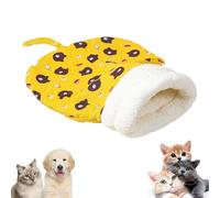 Cozy Pet Nest for Cats and Dogs, Soft Cat Dog Sleeping Bag, for Indoor Cats Small Dogs (Yellow,Large)