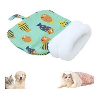 Cozy Pet Nest for Cats and Dogs, Soft Cat Dog Sleeping Bag, Portable Pet Nest, Semienclosed Cat Sleeping Bag Bed, for Indoor Cats Small Dogs (Green,18 * 22inch)