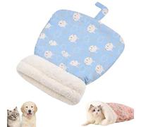 Cozy Pet Nest for Cats and Dogs, Soft Cat Dog Sleeping Bag, Portable Pet Nest, Semienclosed Cat Sleeping Bag Bed, for Indoor Cats Small Dogs (Blue,18 * 22inch)