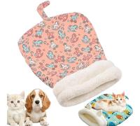 Cozy Pet Nest for Cats and Dogs, Soft Plush Cat Dog Bed, 2025 Cute Sleeping, Portable Pet Nest, Self-Warming Sleeping Cave for Small Pets All Seasons (Rosa, 55 x 45 cm/21.6 * 17.7)