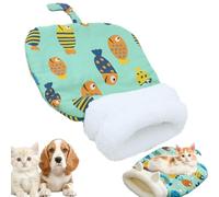 Cozy Pet Nest for Cats and Dogs, Soft Plush Cat Dog Bed, 2025 Cute Sleeping, Portable Pet Nest, Self-Warming Sleeping Cave for Small Pets All Seasons (verde, 35 x 45 cm/13,8 x 17,7)