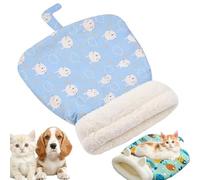 Cozy Pet Nest for Cats and Dogs, Soft Plush Cat Dog Bed, 2025 Cute Sleeping, Portable Pet Nest, Self-Warming Sleeping Cave for Small Pets All Seasons (azul, 35 x 45 cm/13,8 x 17,7)